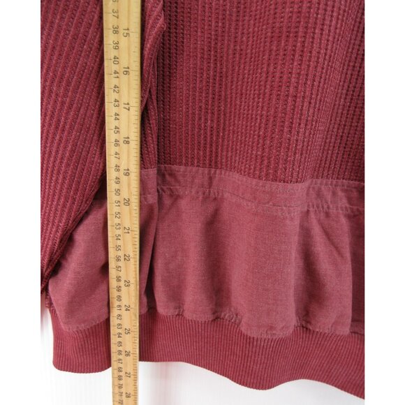 VINTAGE Huk A Poo Sweater Medium Pullover Ribbed Knit 80s Retro Pocket - Picture 4 of 10